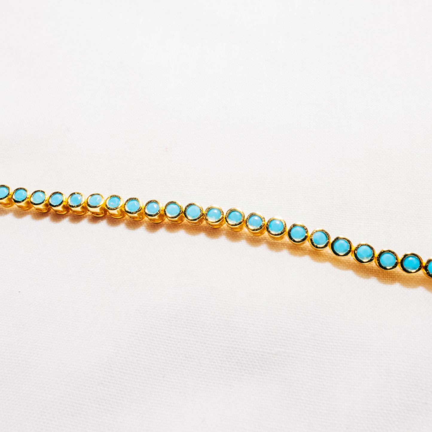 Eternity Blue Bezel Necklace