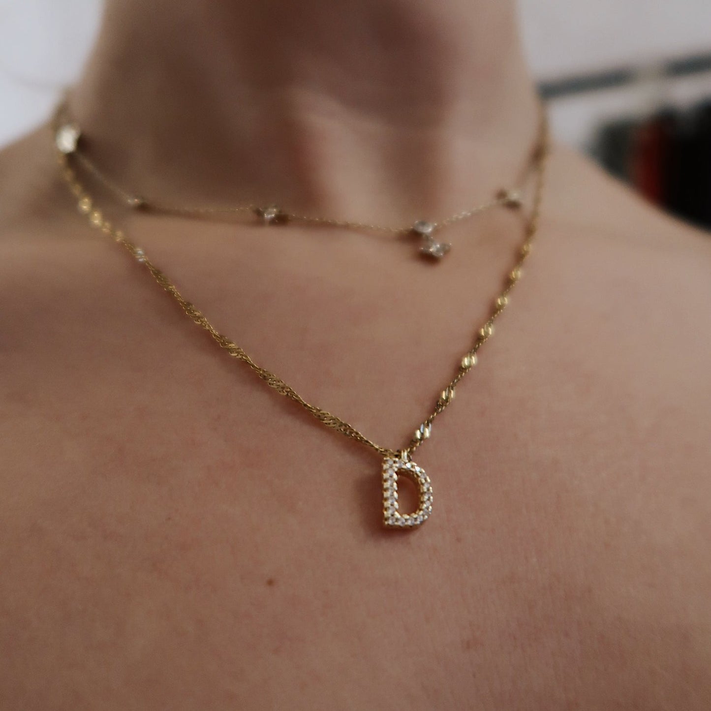 Gold Initial Necklace