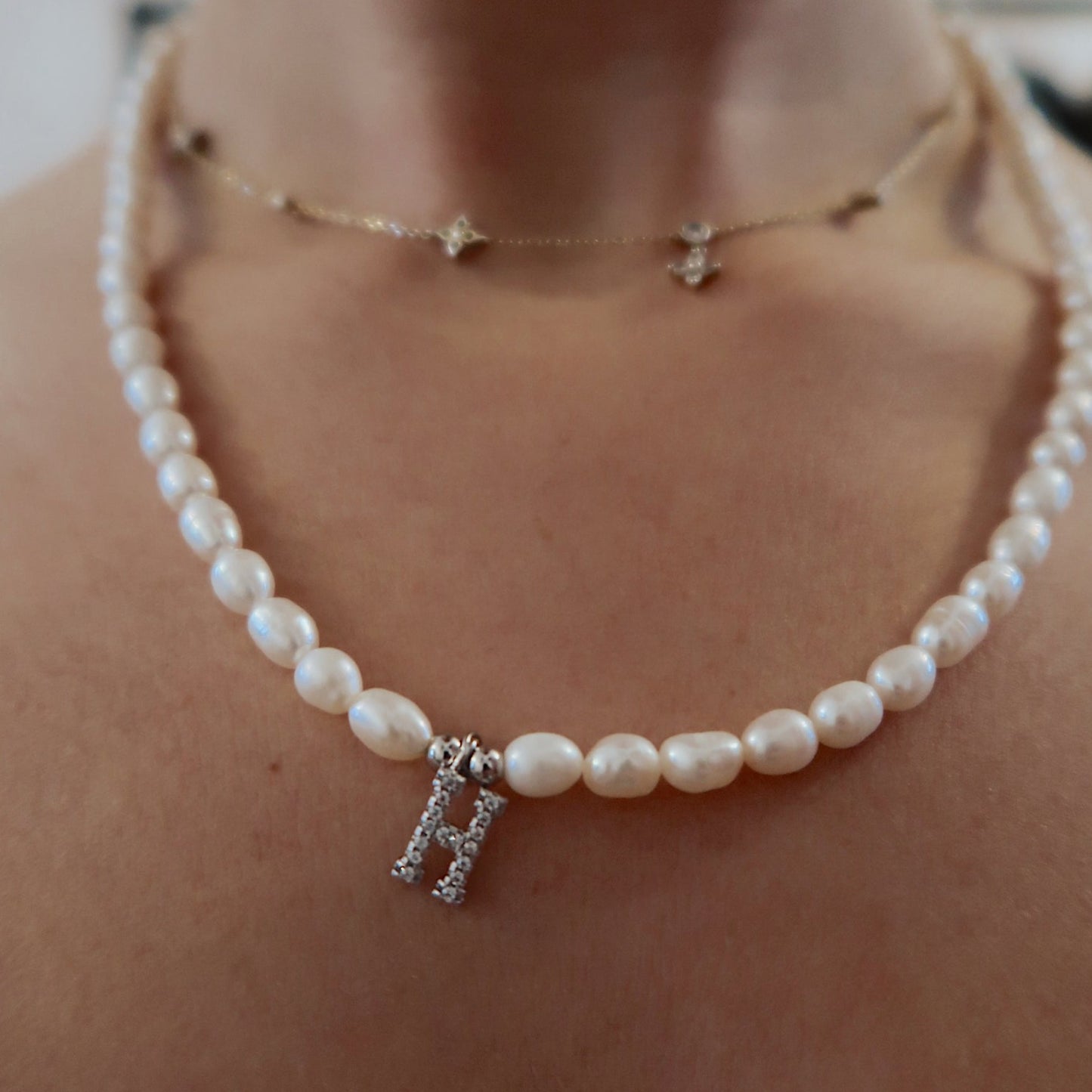 Silver Pearl Next Door Necklace